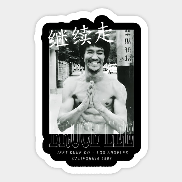 Movie Bruce Jeet Kune Do Be Water Lee Vintage Sticker by Garmentcrooks